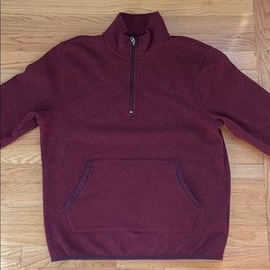J.Crew maroon polyester Quarter-Zip